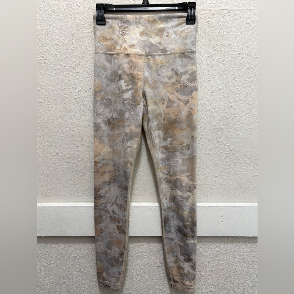Athleta Elation Ultra High-Rise Gilded Tight Leggings Gold Foil Size XS